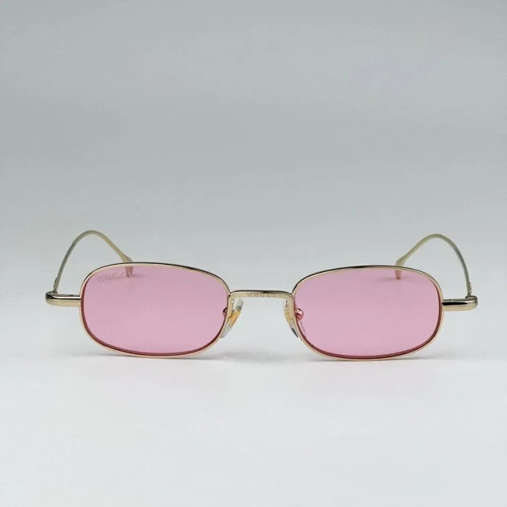 NEW Gucci GG1648S 005 Gold Pink Unisex Rectangle Sunglasses GG 1648S